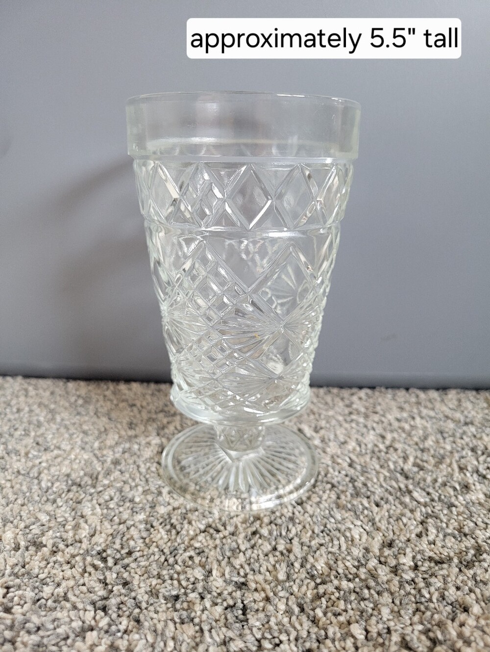 vintage Hazel-Atlas Big Top Peanut Butter footed glass or iced tea tumbler